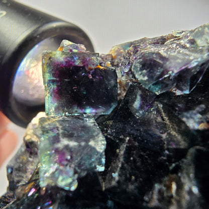 Fluorite fantôme claire, bleue Okorusu, Namibie 74*61*27mm #12545