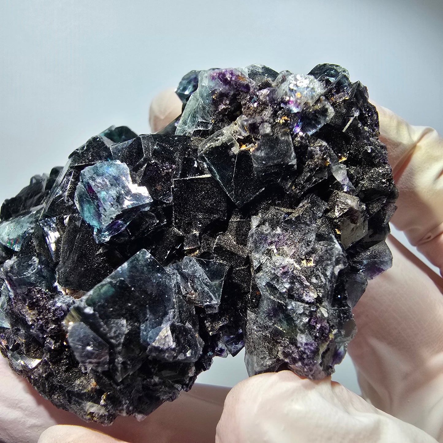 Fluorite fantôme claire, bleue Okorusu, Namibie 74*61*27mm #12545