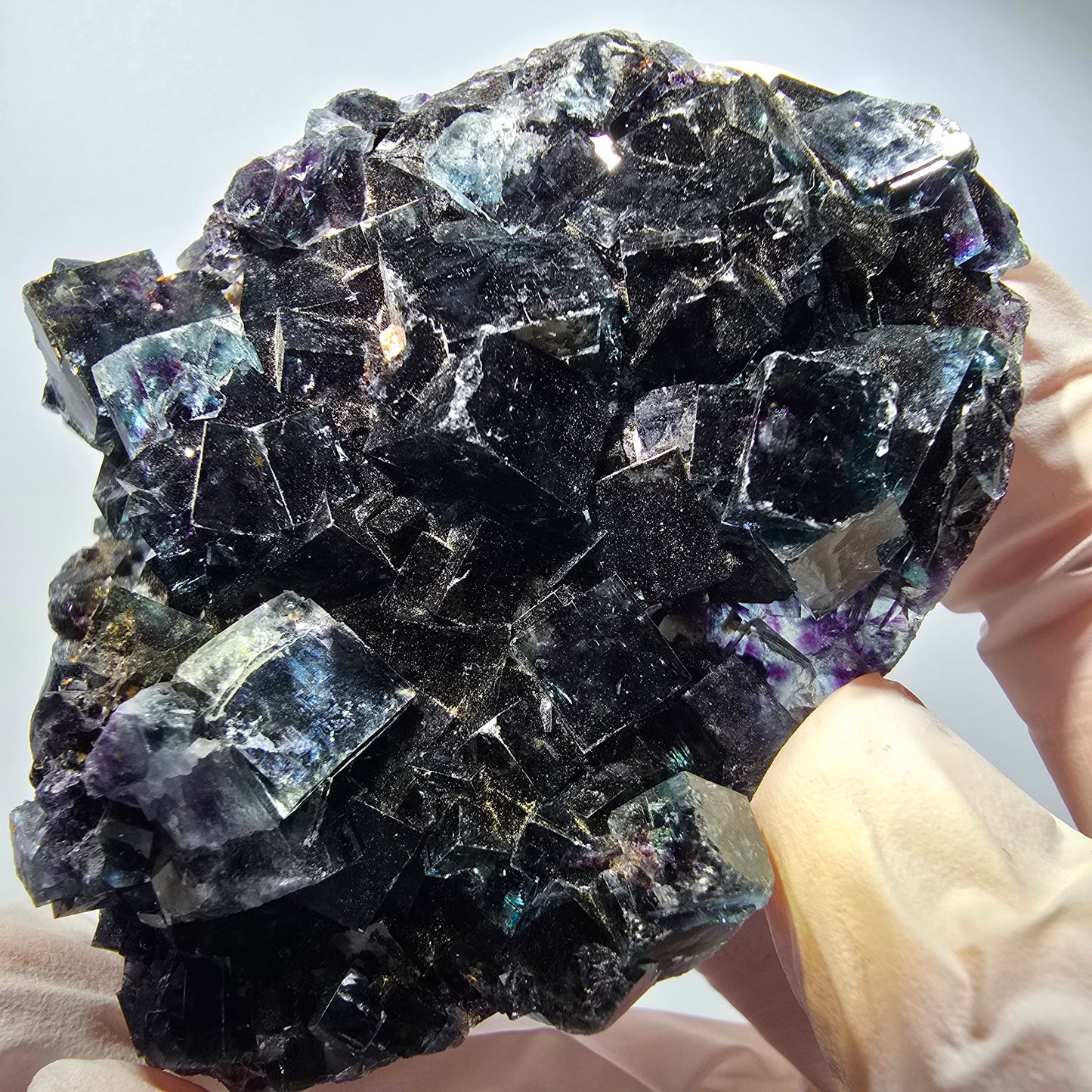Fluorite fantôme claire, bleue Okorusu, Namibie 74*61*27mm #12545
