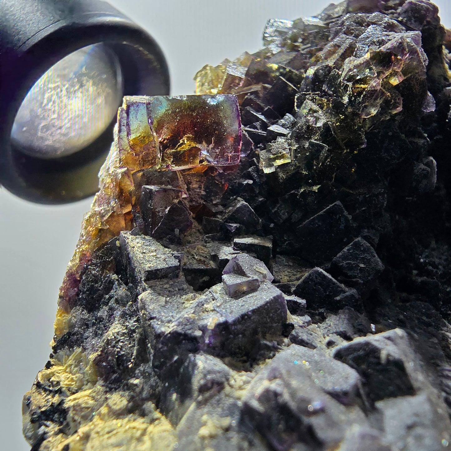 XL Colorful Phantom Fluorite, Schorl Tourmaline, Muscovite, Hyalite Erongo, Namibia 124*112*64mm #12548