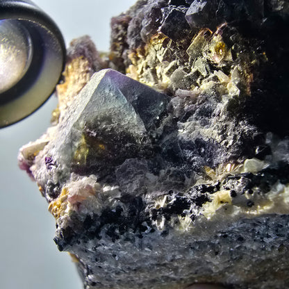 XL Colorful Phantom Fluorite, Schorl Tourmaline, Muscovite, Hyalite Erongo, Namibia 124*112*64mm #12548