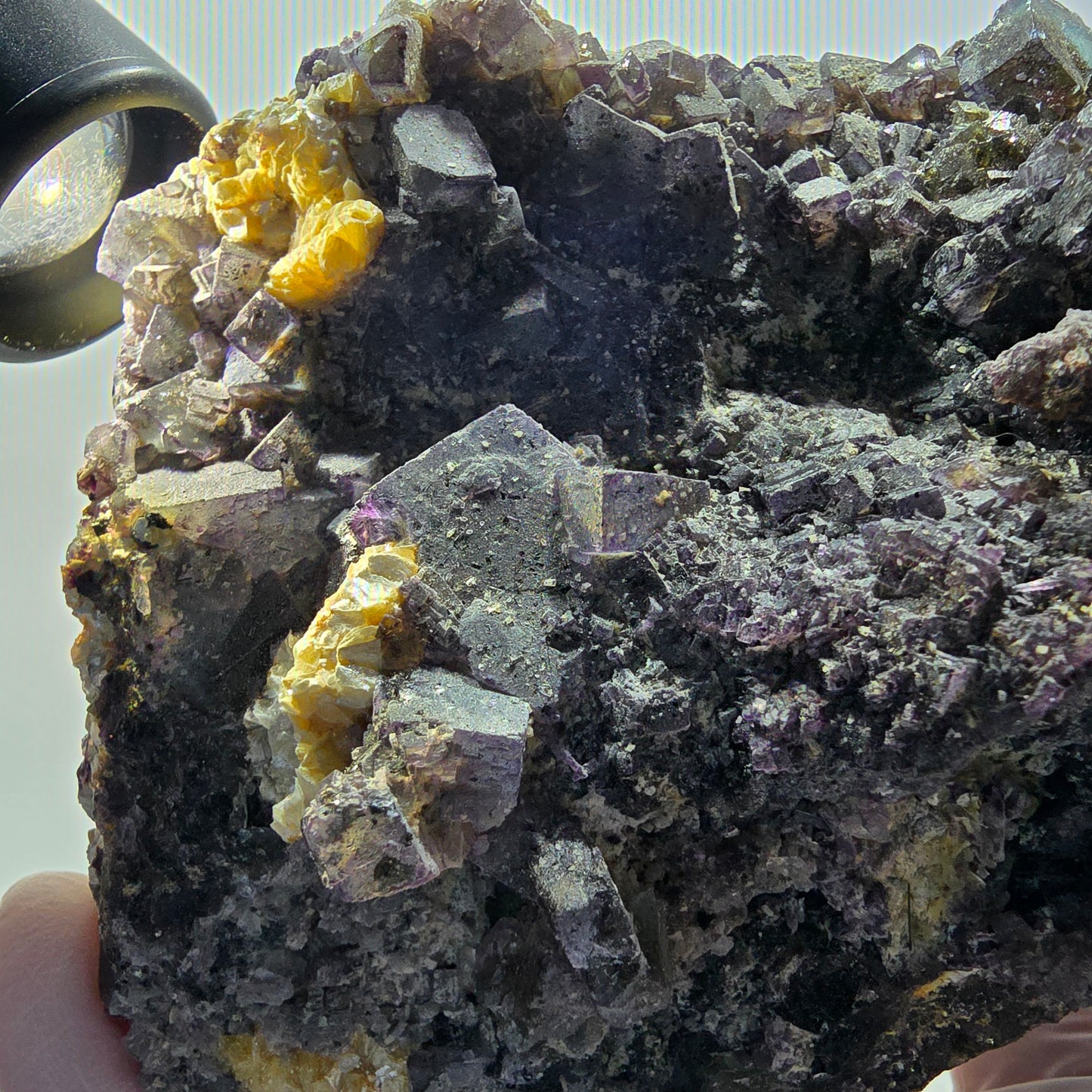 XL Colorful Phantom Fluorite, Schorl Tourmaline, Muscovite, Hyalite Erongo, Namibia 124*112*64mm #12548