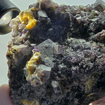 XL Colorful Phantom Fluorite, Schorl Tourmaline, Muscovite, Hyalite Erongo, Namibia 124*112*64mm #12548