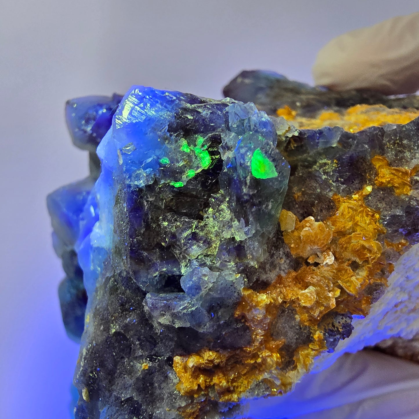 Fluorite fantôme XL, Muscovite, Opale hyalite, Tourmaline schorl Erongo, Namibie 118*120*72mm #12550