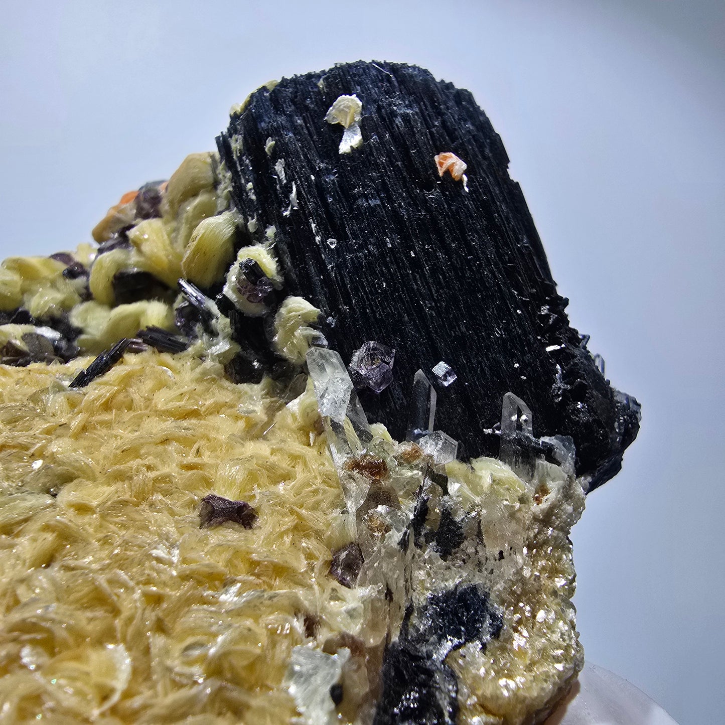 XL Colorful Fluorite, Schorl Tourmaline, Hyalite Smoky Quartz Muscovite Erongo, Namibia 106*78*73mm #12552