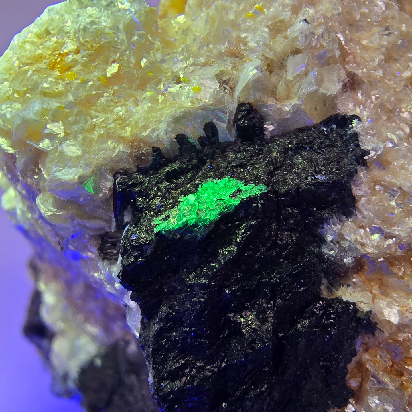 XL Colorful Fluorite, Schorl Tourmaline, Hyalite Smoky Quartz Muscovite Erongo, Namibia 106*78*73mm #12552