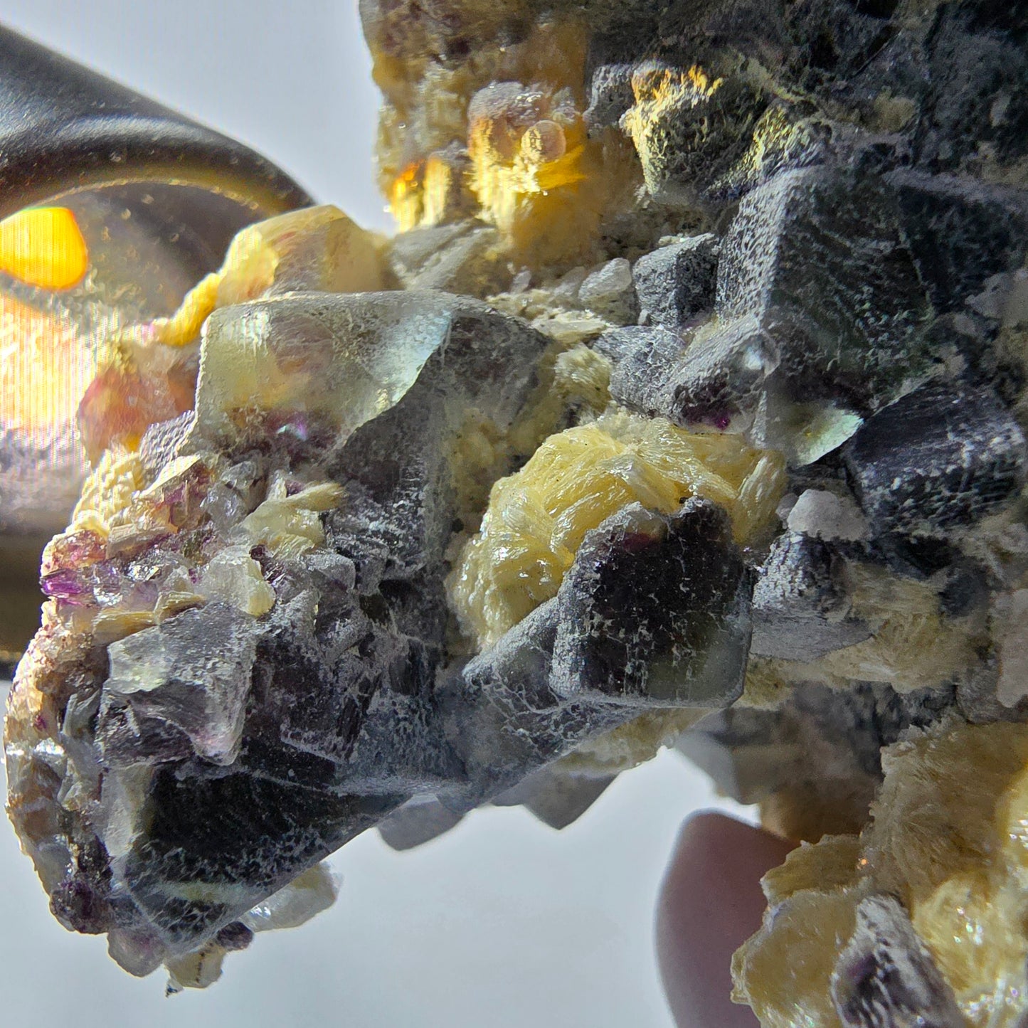 XL Colorful Fluorite, Schorl Tourmaline, Smoky Quartz Muscovite specimen Erongo, Namibia 106*103*70mm #12553