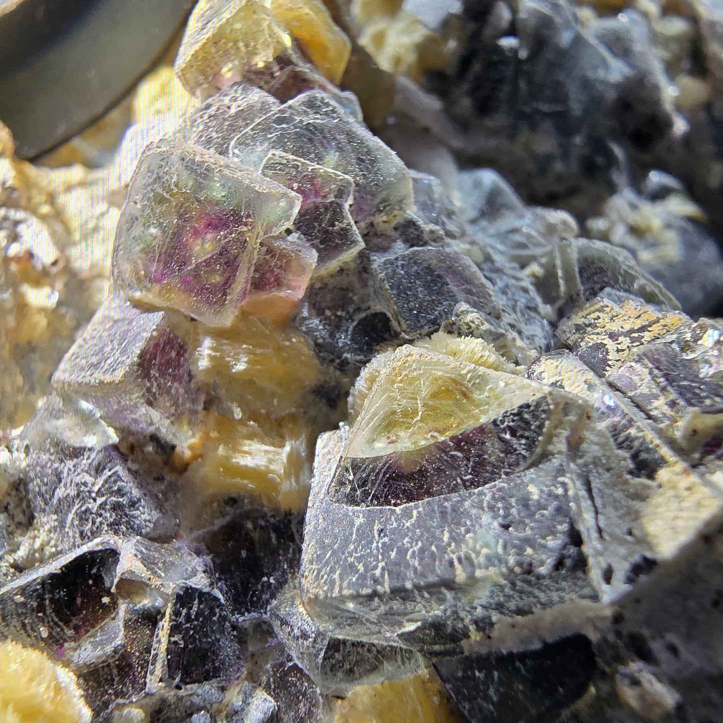 XL Colorful Fluorite, Schorl Tourmaline, Smoky Quartz Muscovite specimen Erongo, Namibia 106*103*70mm #12553
