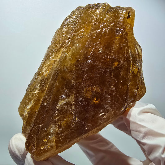 Großer Natürlicher Honig Calcit Kristall, gelb orange Erongo, Namibia 95*74*68mm #12555