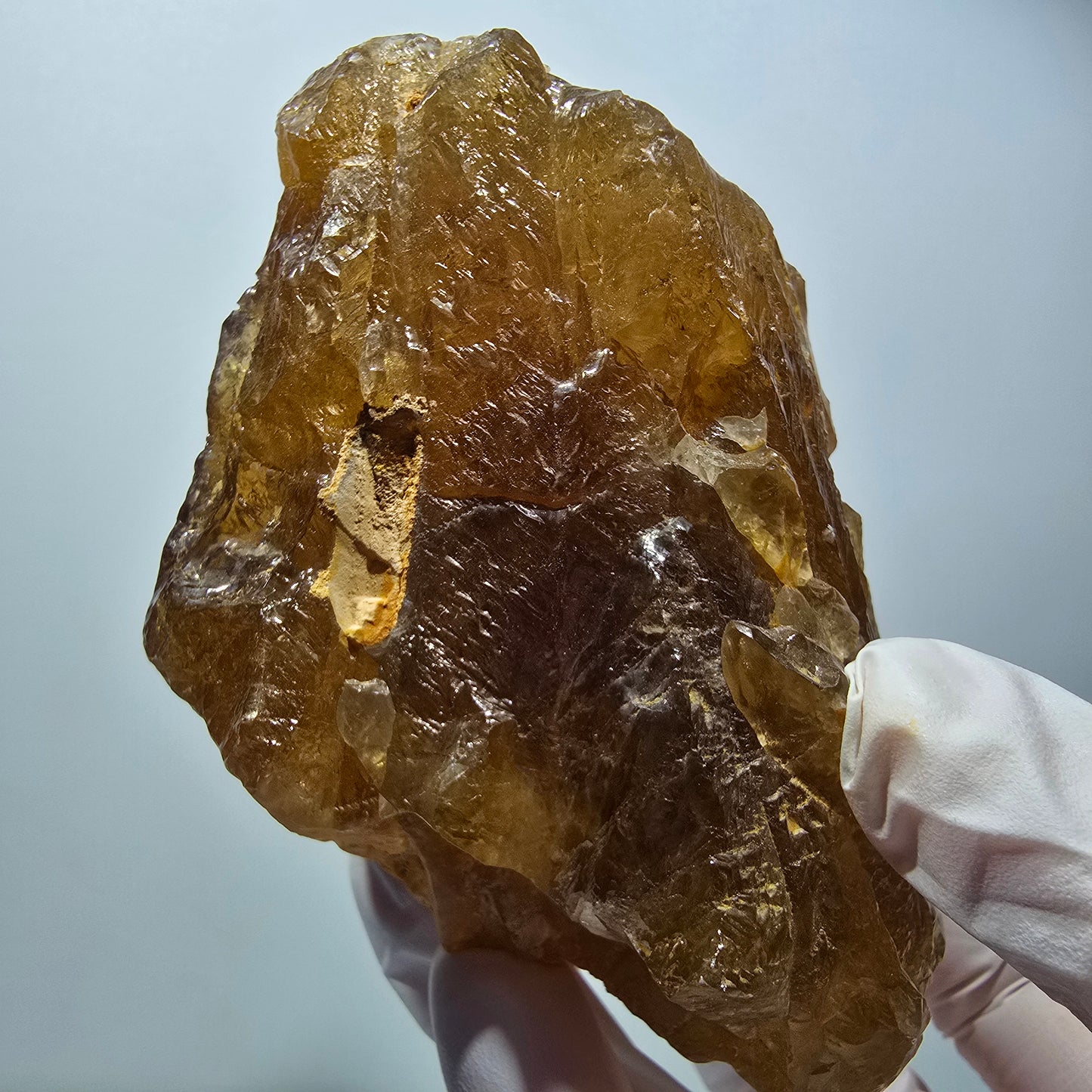 Large Natural Honey Calcite Crystal, Yellow Orange Erongo, Namibia 95*74*68mm #12555