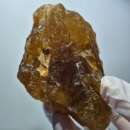Großer Natürlicher Honig Calcit Kristall, gelb orange Erongo, Namibia 95*74*68mm #12555