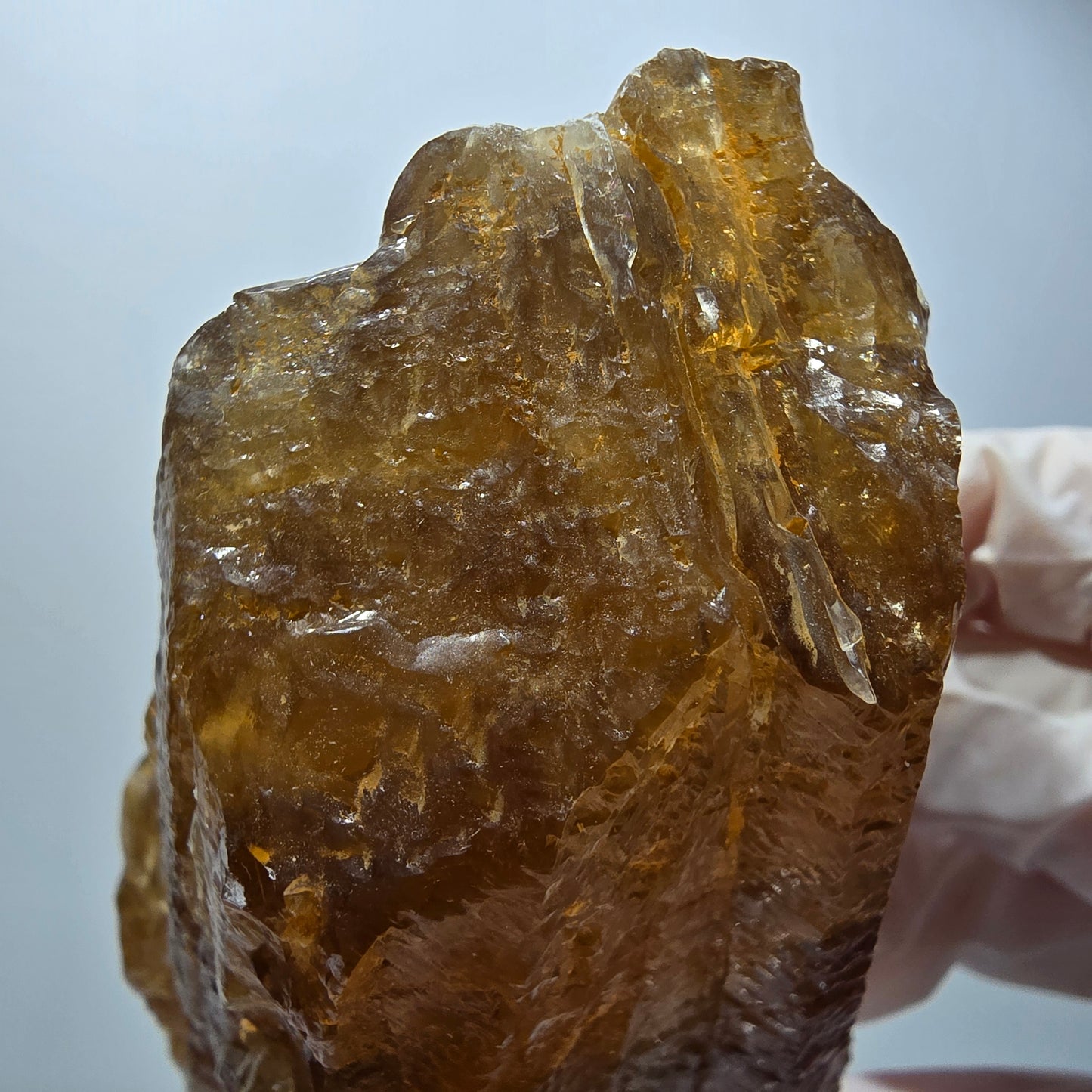 Large Natural Honey Calcite Crystal, Yellow Orange Erongo, Namibia 95*74*68mm #12555