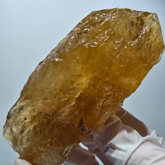 Natürlicher Honig Calcit Kristall, gelb orange Erongo, Namibia 100*45*44mm #12556