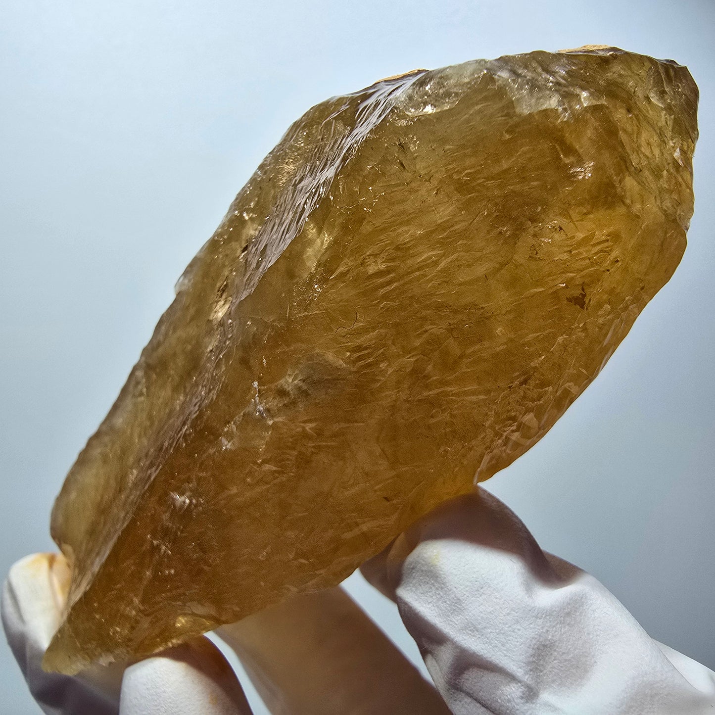 Natural Honey Calcite Crystal, yellow orange Erongo, Namibia 100*45*44mm #12556