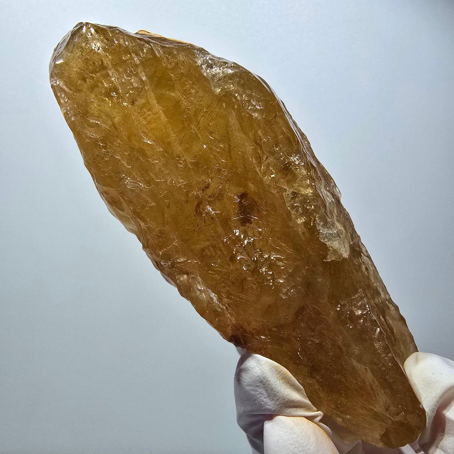 Natural Honey Calcite Crystal, yellow orange Erongo, Namibia 100*45*44mm #12556