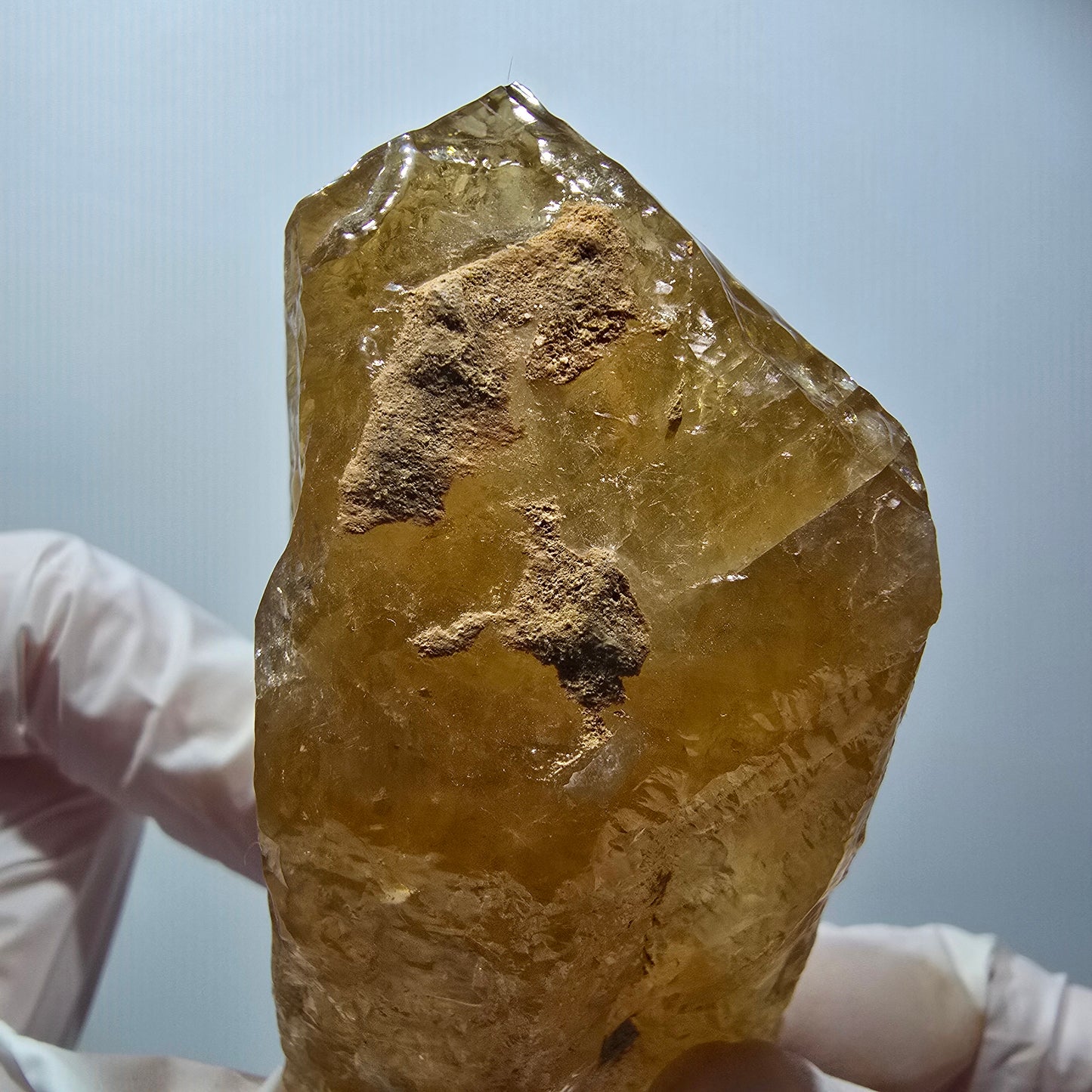 Natural Honey Calcite Crystal, yellow orange Erongo, Namibia 100*45*44mm #12556