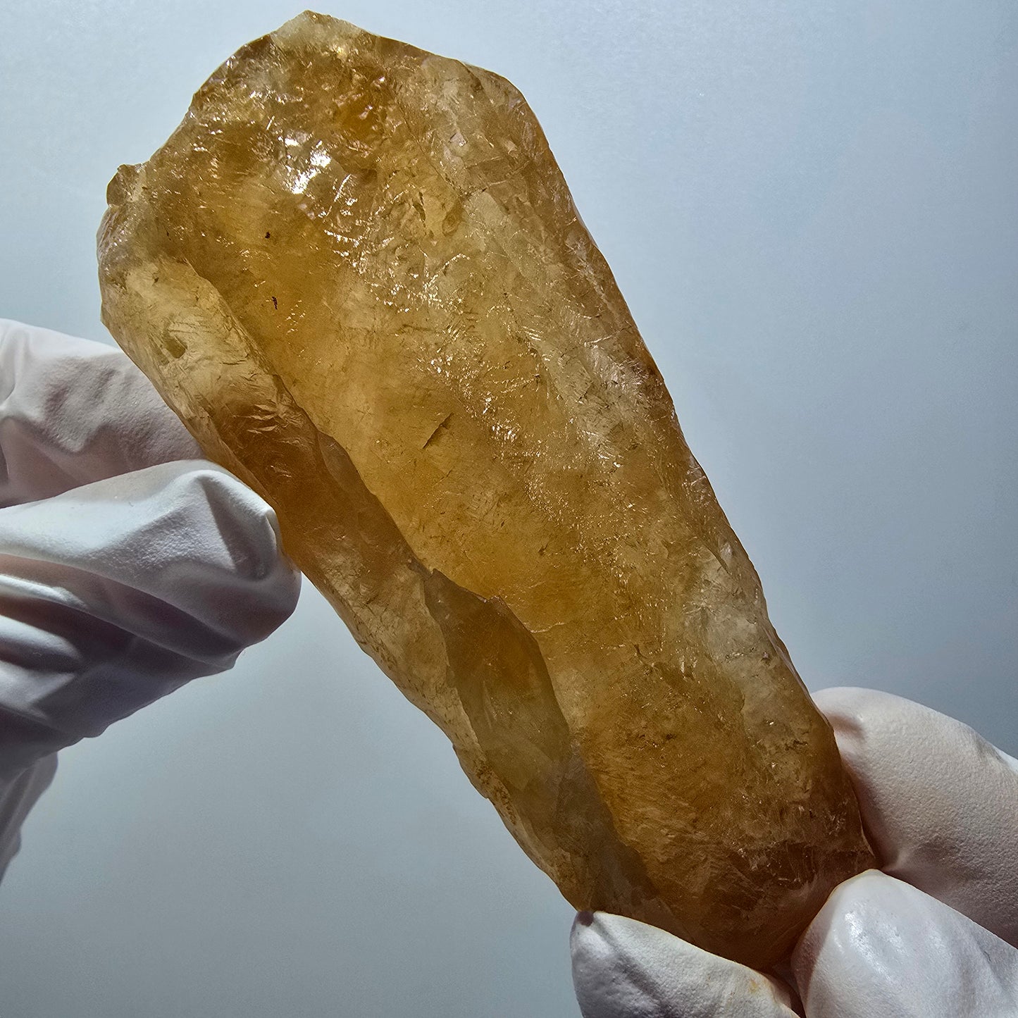 Natural Honey Calcite Crystal, yellow orange Erongo, Namibia 90*39*21mm #12557