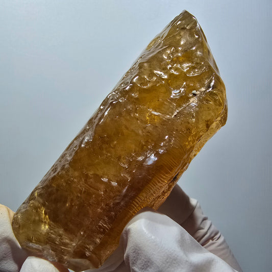 Natürlicher Honig Calcit Kristall, gelb orange Erongo, Namibia 80*47*34mm #12559