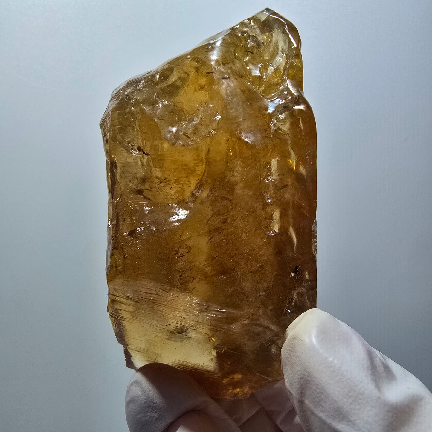 Natural Honey Calcite Crystal, yellow orange Erongo, Namibia 80*47*34mm #12559