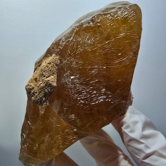 Großer Natürlicher Honig Calcit Kristall, gelb orange Erongo Namibia 112*72*63mm #12560