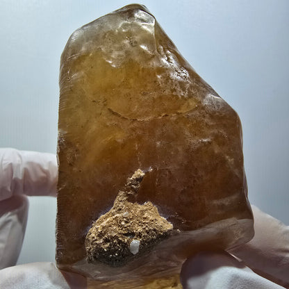 Large Natural Honey Calcite Crystal, Yellow Orange Erongo Namibia 112*72*63mm #12560