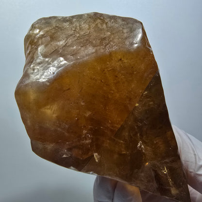 Large Natural Honey Calcite Crystal, Yellow Orange Erongo Namibia 112*72*63mm #12560