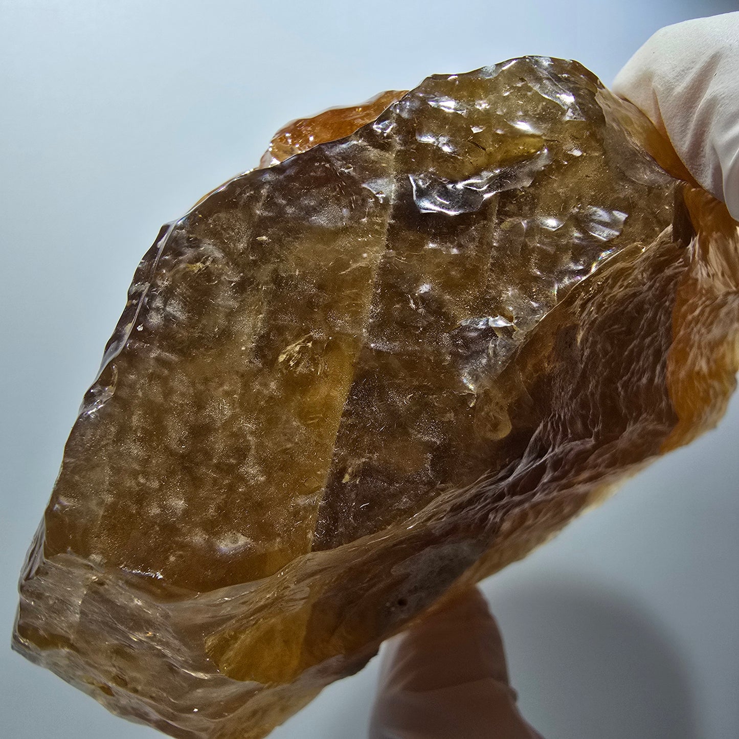 Large Natural Honey Calcite Crystal, Yellow Orange Erongo Namibia 133*81*53mm #12561