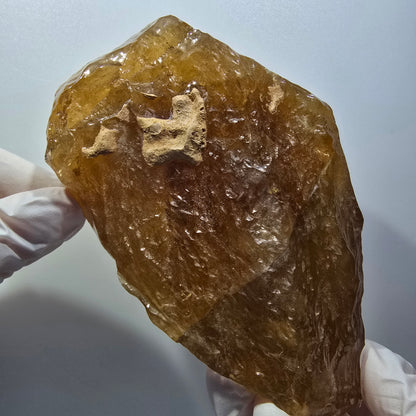 Large Natural Honey Calcite Crystal, Yellow Orange Erongo Namibia 133*81*53mm #12561