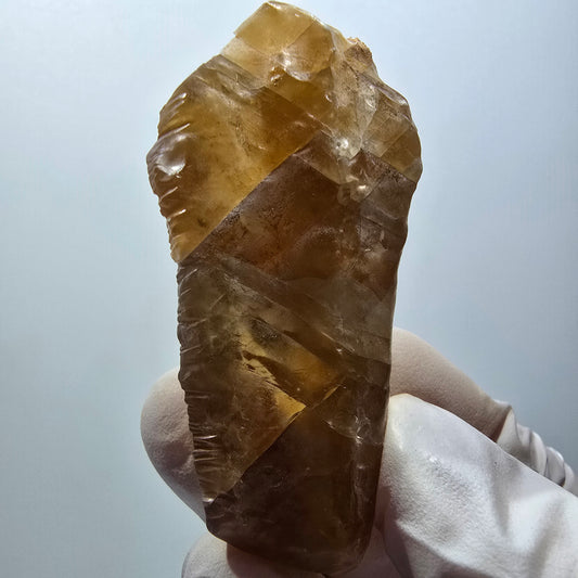 Natürlicher Honig Calcit Kristall, gelb orange Erongo, Namibia 63*30*22mm #12563