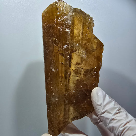 XL Natürlicher Honig Calcit Kristall, gelb orange Erongo, Namibia 144*64*38mm #12564