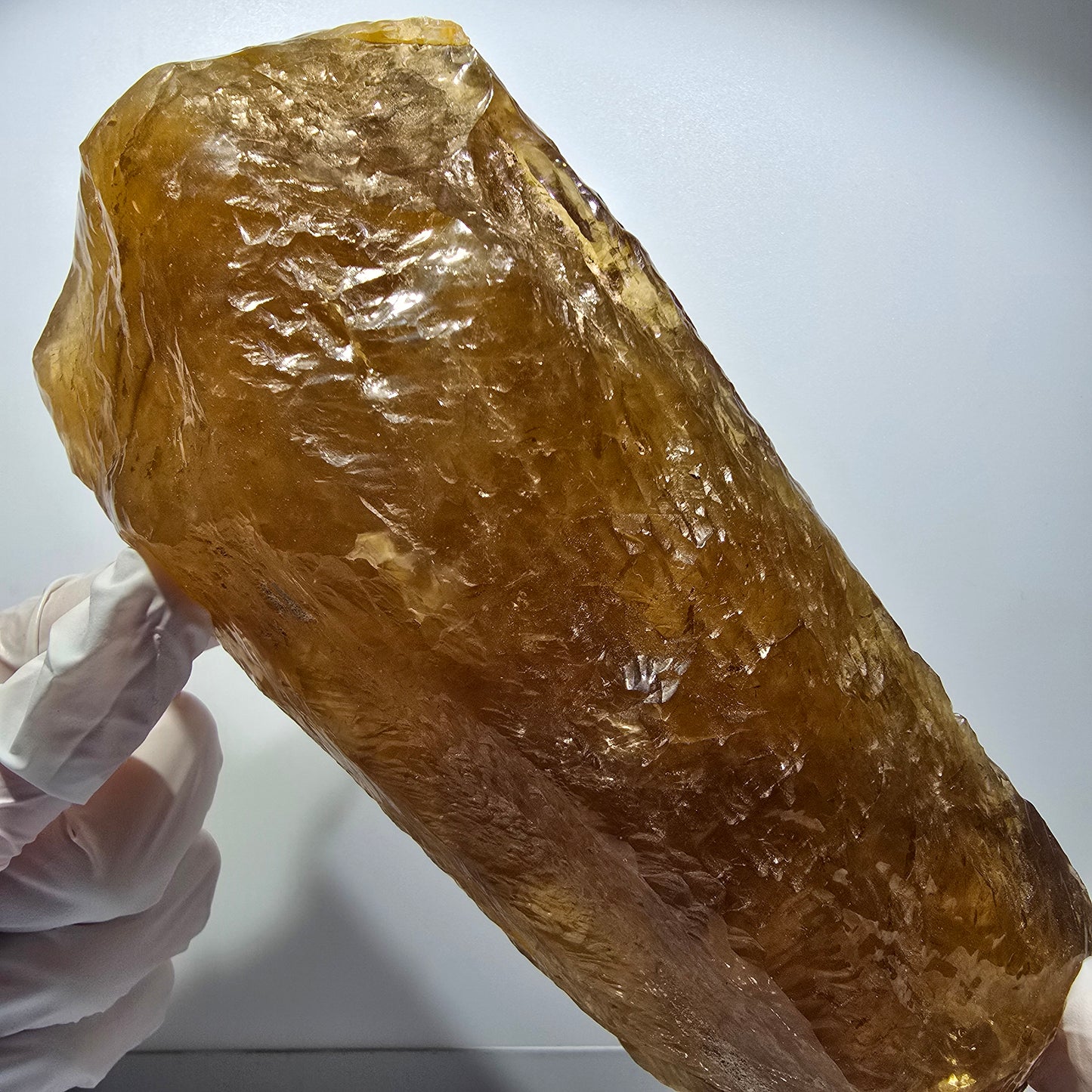 XL Natural Honey Calcite Crystal, yellow orange Erongo, Namibia 196*86*58mm #12565
