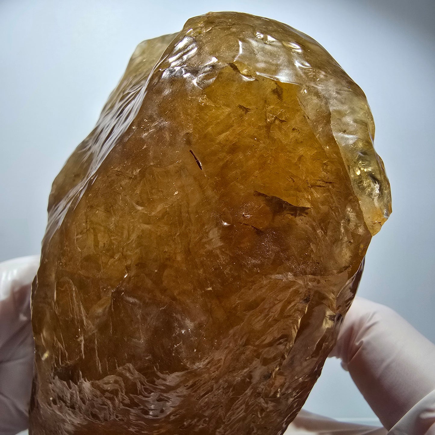 XL Natural Honey Calcite Crystal, yellow orange Erongo, Namibia 196*86*58mm #12565