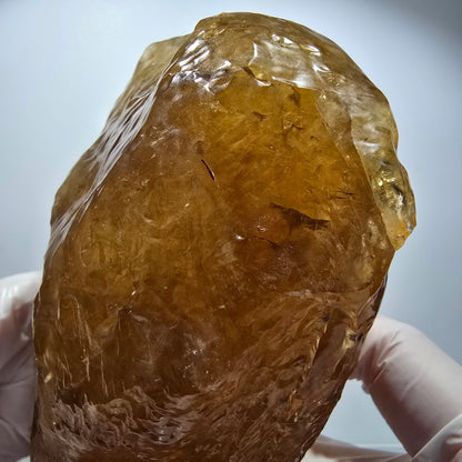 XL Natural Honey Calcite Crystal, yellow orange Erongo, Namibia 196*86*58mm #12565