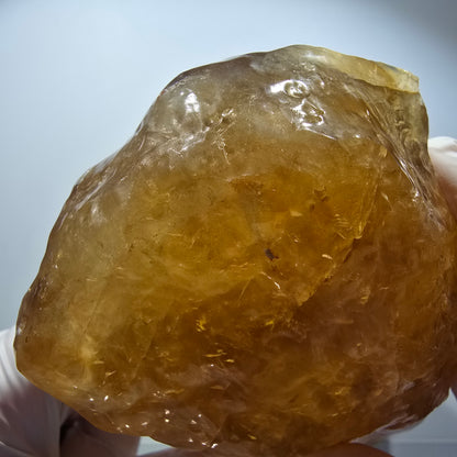 XL Natural Honey Calcite Crystal, yellow orange Erongo, Namibia 196*86*58mm #12565