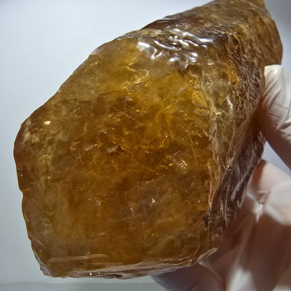 XL Natural Honey Calcite Crystal, yellow orange Erongo, Namibia 196*86*58mm #12565