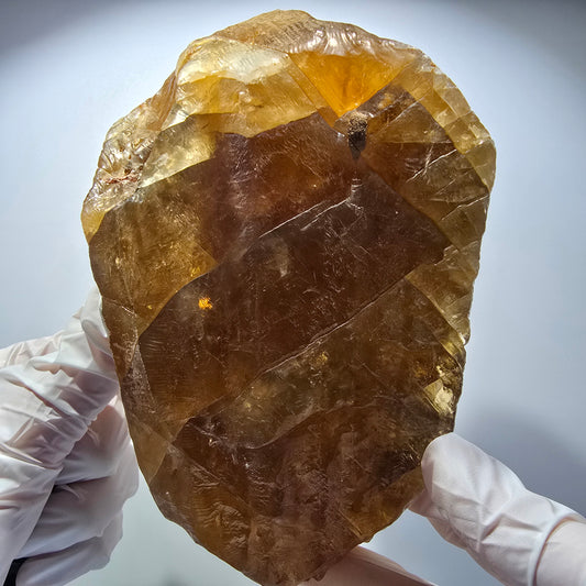 XL Natürlicher Honig Calcit Kristall, gelb orange Erongo, Namibia 151*100*71mm #12566