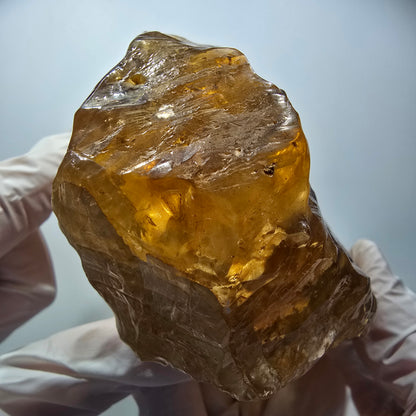 XL Cristal de calcite miel naturel, jaune orangé Erongo, Namibie 151*100*71mm #12566