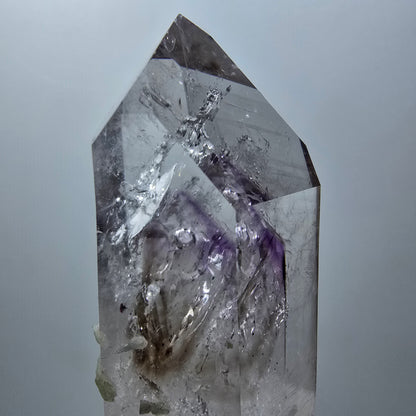 Enhydro Skelett Phantom Amethyst, Prehnit 2x Blase (große) Streep Mine Namibia 71*31*26mm #12568