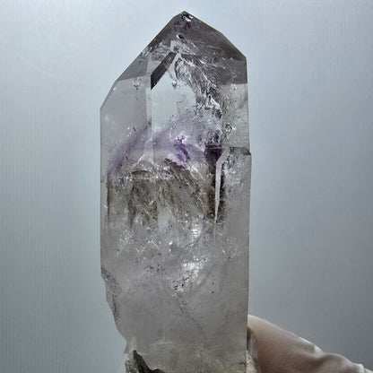 Enhydro Skelett Phantom Amethyst, Prehnit 2x Blase (große) Streep Mine Namibia 71*31*26mm #12568