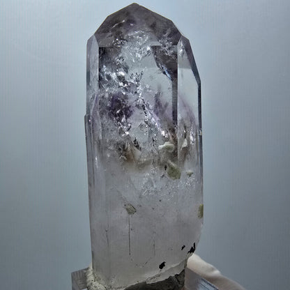 Enhydro Skelett Phantom Amethyst, Prehnit 2x Blase (große) Streep Mine Namibia 71*31*26mm #12568