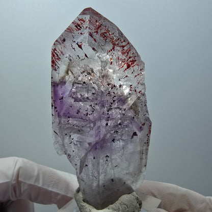 Large Harlequin Phantom Amethyst Skeleton Point Streep Mine Goboboseb Namibia 72*37*22mm #12569