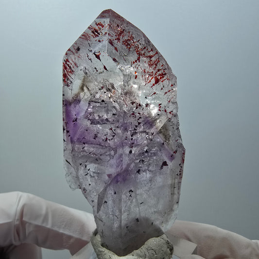 Large Harlequin Phantom Amethyst Skeleton Point Streep Mine Goboboseb Namibia 72*37*22mm #12569