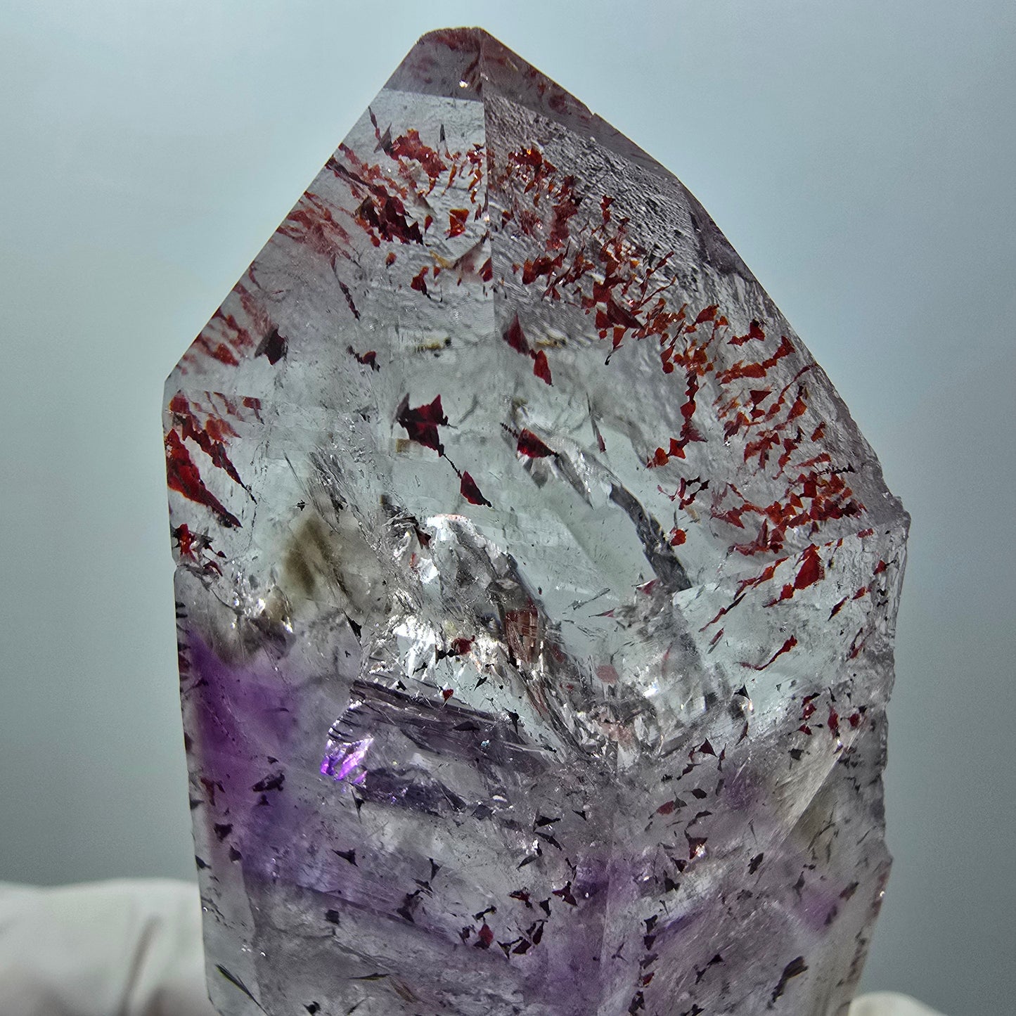 Large Harlequin Phantom Amethyst Skeleton Point Streep Mine Goboboseb Namibia 72*37*22mm #12569