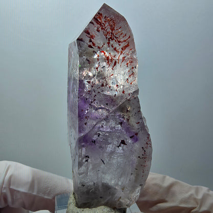 Large Harlequin Phantom Amethyst Skeleton Point Streep Mine Goboboseb Namibia 72*37*22mm #12569