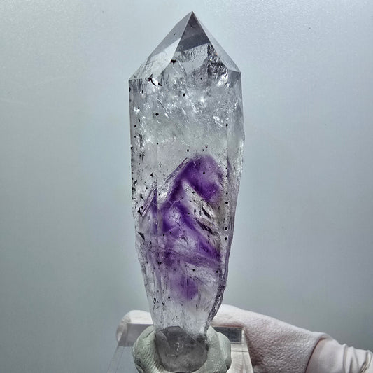 Enhydro Harlequin Skeletal Phantom Amethyst 1x Bubble Streep Mine Goboboseb. Namibia 68*22*16mm #12573