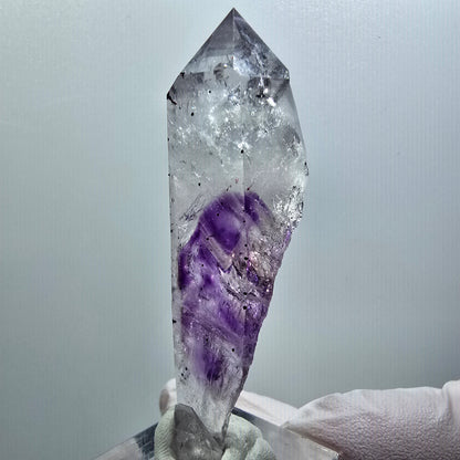 Enhydro Harlequin Skeletal Phantom Amethyst 1x Bubble Streep Mine Goboboseb. Namibia 68*22*16mm #12573