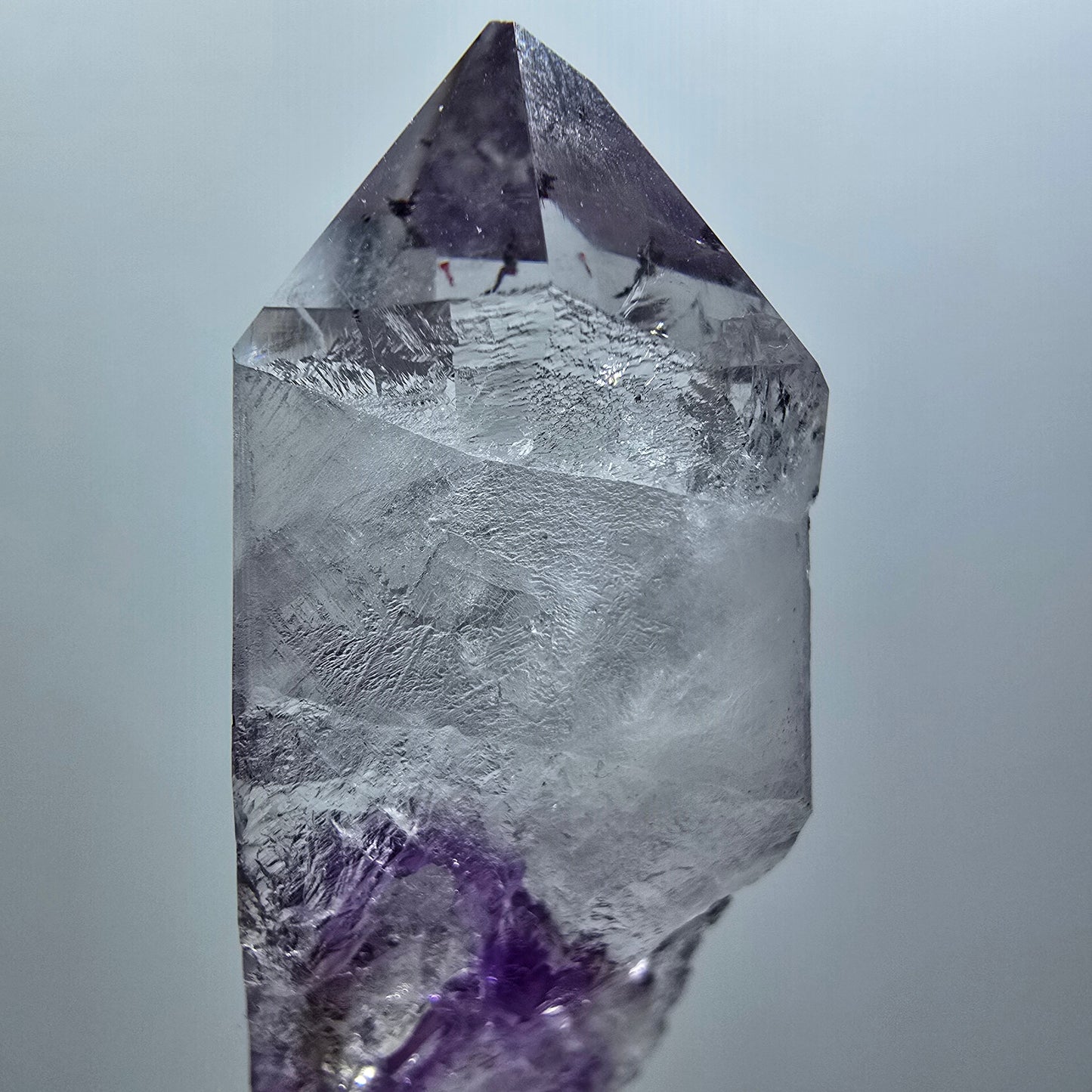 Enhydro Harlequin Skeletal Phantom Amethyst 1x Bubble Streep Mine Goboboseb. Namibia 68*22*16mm #12573
