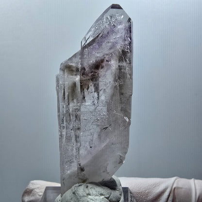 Skeletal Phantom Amethyst, Epidote, Tabular Quartz (Tabby) Streep Mine Gobobo. Namibia 56*19*9mm #12577
