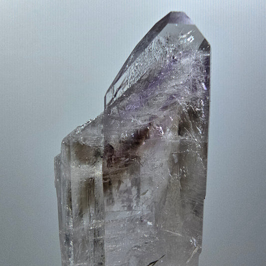 Skelett Phantom Amethyst, Epidot, Tafelquarz (Tabby) Streep Mine Gobobo. Namibia 56*19*9mm #12577