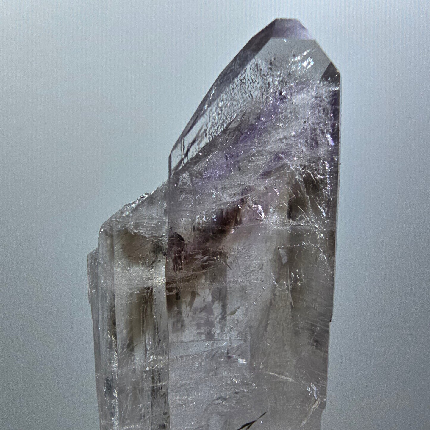 Skeletal Phantom Amethyst, Epidote, Tabular Quartz (Tabby) Streep Mine Gobobo. Namibia 56*19*9mm #12577